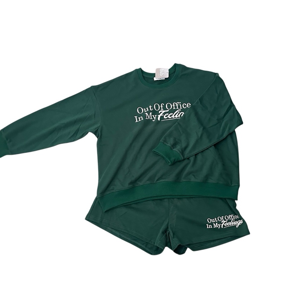 Women’s Green Women's Shorts Set